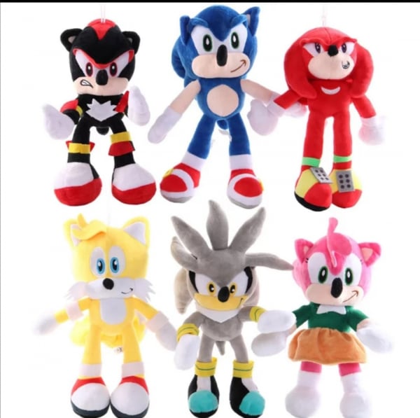 Set 6 Jucarii de plus Super Sonic  Plusuri Sonic Hedgehog Muzicali [29]