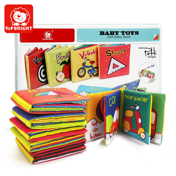 Set 6 Carti Bebelusi Senzoriale - Prima Mea Carte Material Textil [5]
