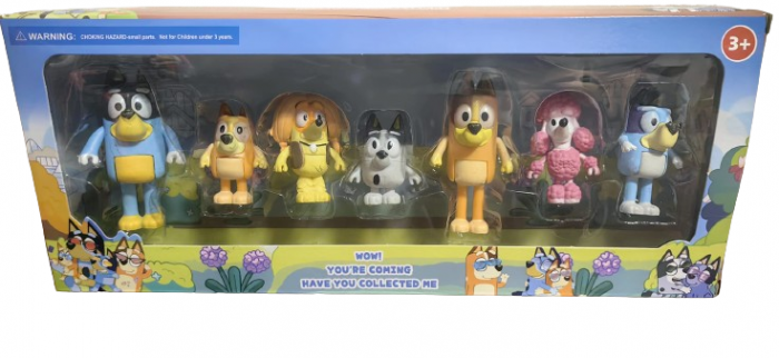 Set 7 Figurine Bluey si Bingo cu Familie si Prieteni [2]