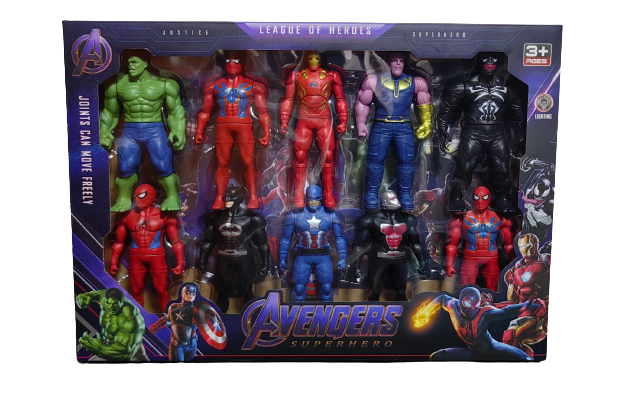 SSet 10 Figurine Avengers Capitanul America Iron Man Spiderman Hulk Anti Man Thanos Venom BeatMan [1]