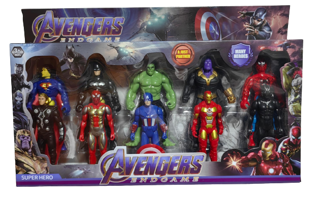 Set 10 Figurine Eroii Capitanul America Iron Man Spiderman Hulk Black Panther Thor Superman Beatman Thanos [1]