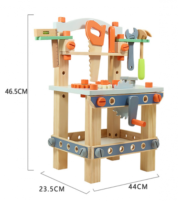 Set banc de lucru din lemn pentru copii – Set de scule educative Montessori [2]