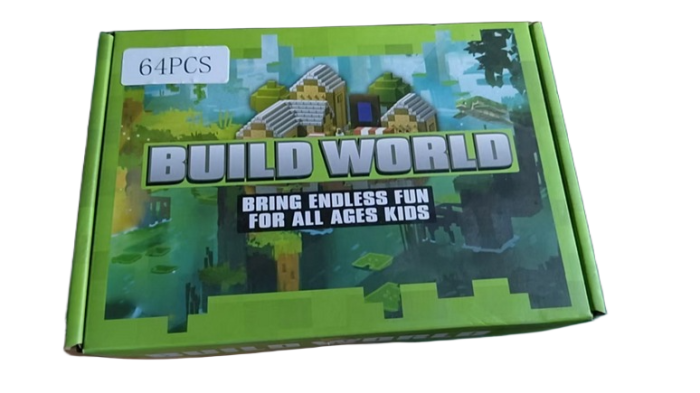 Set Blocuri Magnetice de Constructie tip Minecraft – Build World, 64 piese, jucarie educativa STEM [1]