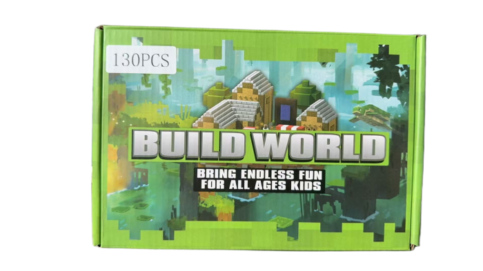 Set Blocuri Magnetice tip Minecraft – Build World, 130 piese, jucarie educativa STEM [1]