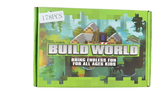 Set Blocuri Magnetice tip Minecraft – Build World, 178 piese, jucarie educativa STEM [1]