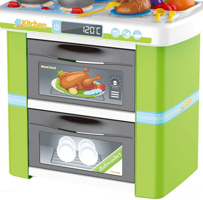 Bucatarie pentru copii cu Accesorii Kitchen House Verde [3]