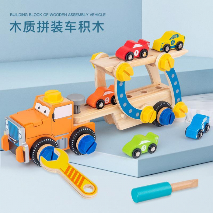 Set Camion si masini de constructie din lemn [4]