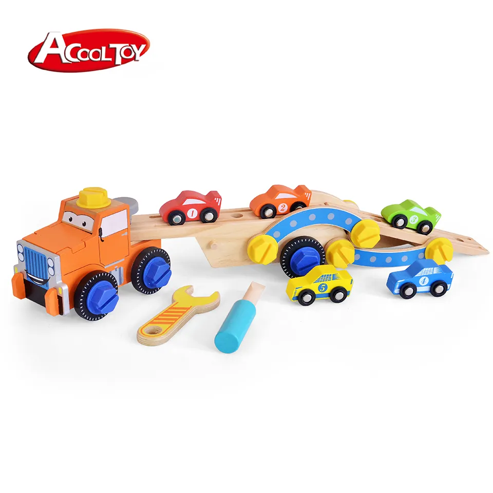 Set Camion si masini de constructie din lemn [3]
