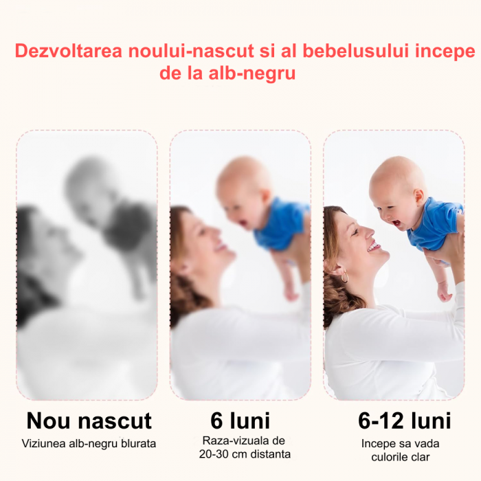 Set Carduri Stimulare Vizuale Bebelusi Alb Negru Color [4]