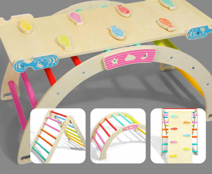 Set Catarare Montessori 3 in 1 – Triunghi Pikler si Rampa [5]
