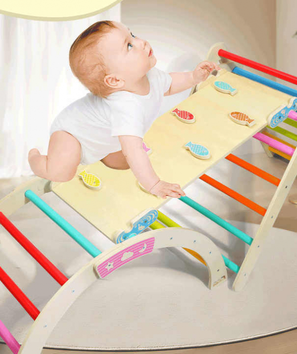 Set Catarare Montessori 3 in 1 – Triunghi Pikler si Rampa [6]