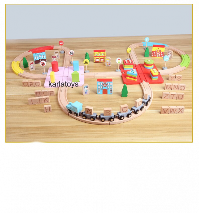Set Circuit Tren cu litere si sortator 100 de piese [4]
