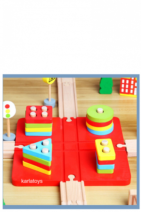 Set Circuit Tren cu litere si sortator 100 de piese [6]