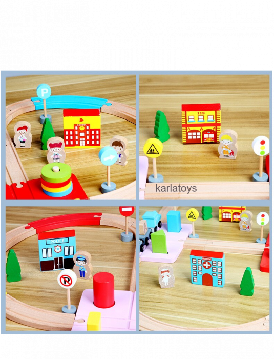Set Circuit Tren cu litere si sortator 100 de piese [5]