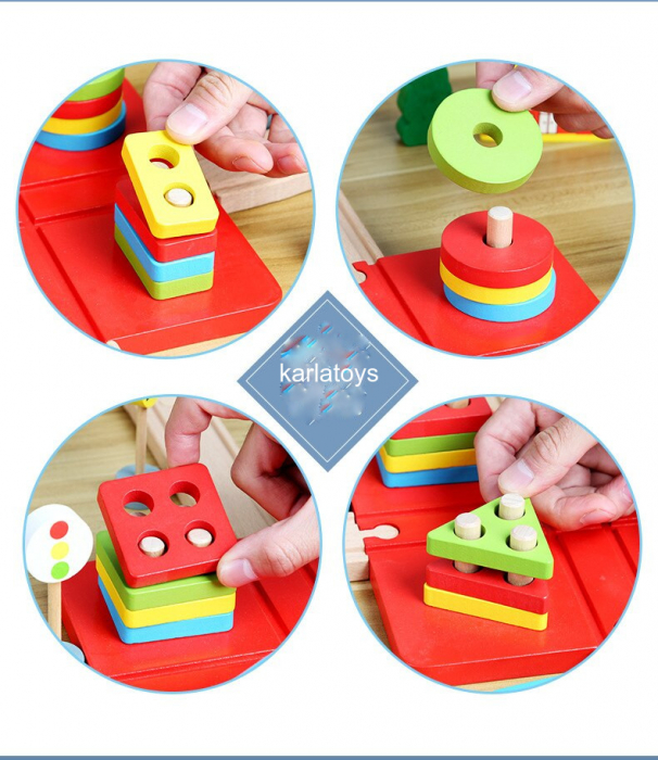 Set Circuit Tren cu litere si sortator 100 de piese [7]