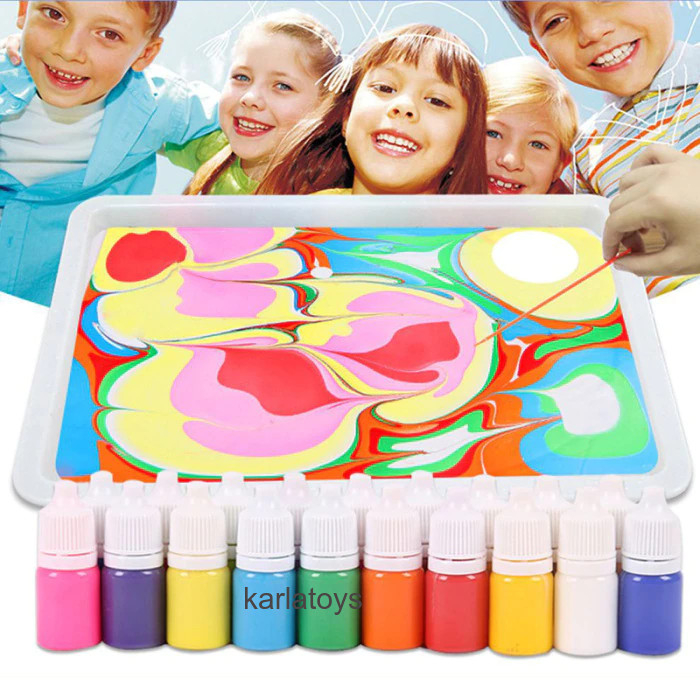 Kit Creativ Desen cu Vopsea Hidrografica Marbeling Paint Mideer [3]
