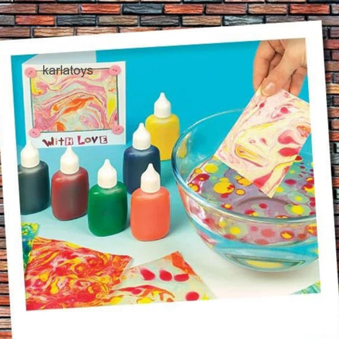 Kit Creativ Desen cu Vopsea Hidrografica Marbeling Paint Mideer [5]
