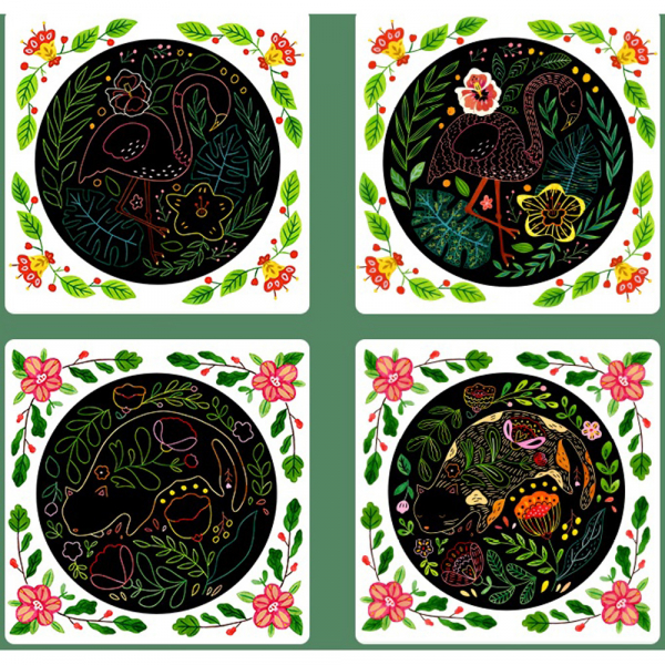 Set Creativ Planse de razuit Mideer - Scratch art card Mideer [5]