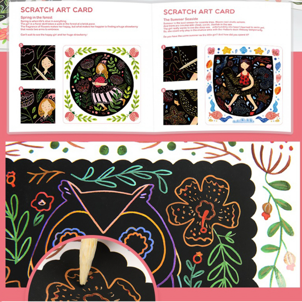 Set Creativ Planse de razuit Mideer - Scratch art card Mideer [8]