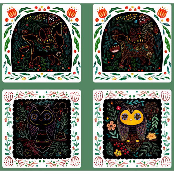 Set Creativ Planse de razuit Mideer - Scratch art card Mideer [6]