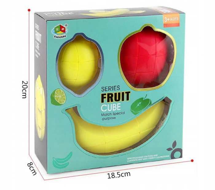 Set Cub Rubik Fructe Joc Puzzle Banan Mar si Lamie [2]
