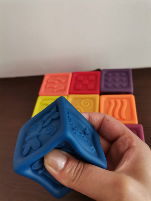 Set 10 Cuburi Senzoriale Bebe Baby Blocks [6]