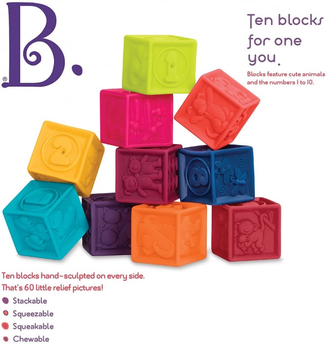 Set 10 Cuburi Senzoriale Bebe Baby Blocks [3]