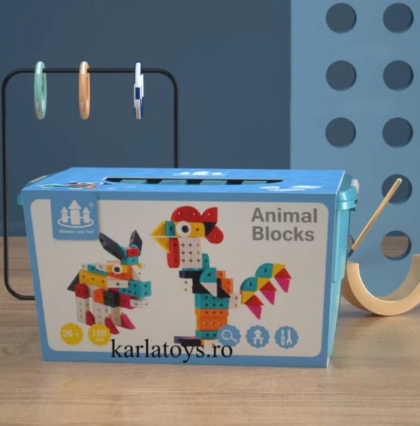 Set Joc de construit Animale Traffic Dinosaur Blocks [5]