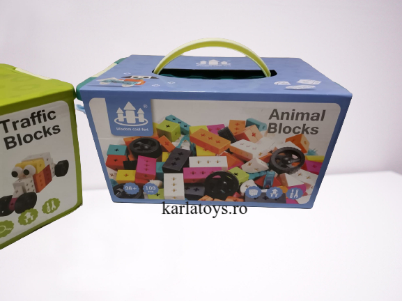 Set Joc de construit Animale Traffic Dinosaur Blocks [8]