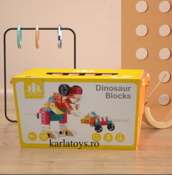 Set Joc de construit Animale Traffic Dinosaur Blocks [5]