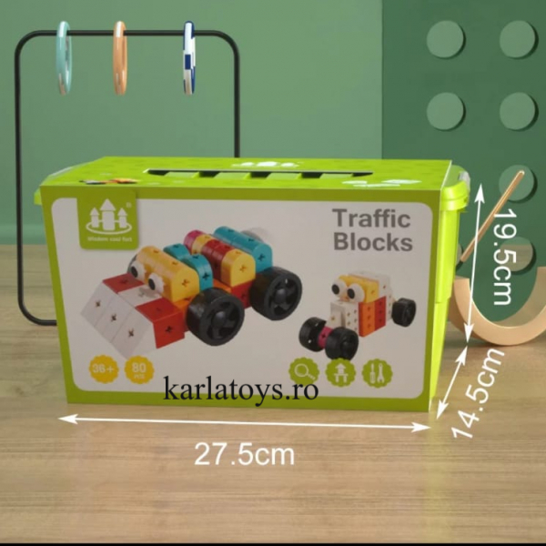 Set Joc de construit Animale Traffic Dinosaur Blocks [4]