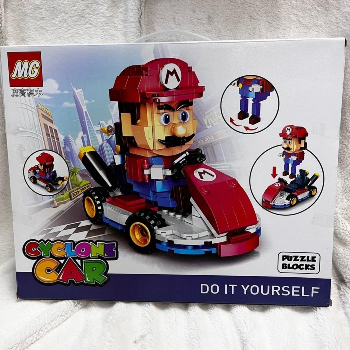 Set Cuburi de construit tip Lego Super Mario Car [2]