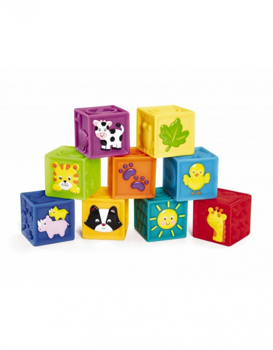 Set Cuburi de stivuit Senzoriale Moi pentru Bebelusi cu Animale [6]