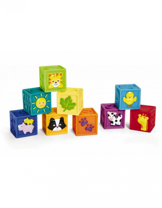 Set Cuburi de stivuit Senzoriale Moi pentru Bebelusi cu Animale [5]