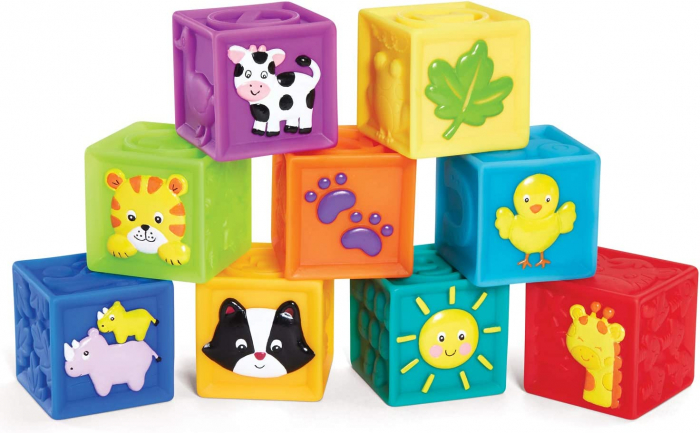 Set Cuburi de stivuit Senzoriale Moi pentru Bebelusi cu Animale [2]