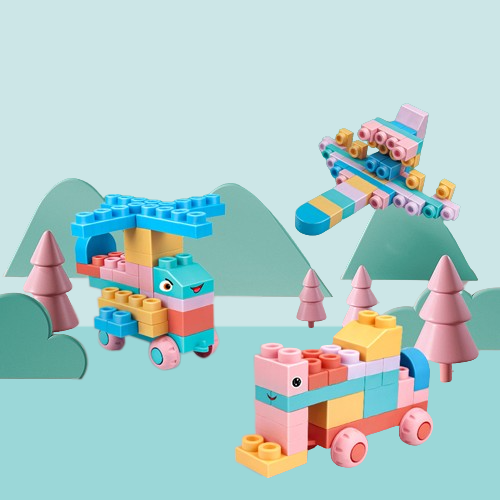 Set Cuburi Moi de Contruit tip Lego Dulpo Soft Blocks 56 Piese [2]