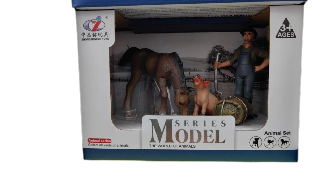 Set de figurine Ferma- fermierul, manzul si porcul [1]