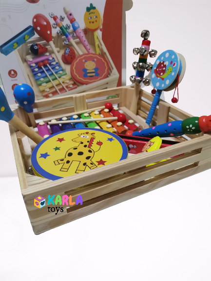 Set de Instrumente Muzicale din lemn 9 piese [3]
