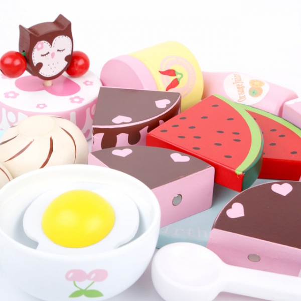 Set Mic dejun din lemn pentru copii Breakfast 18 piese [4]