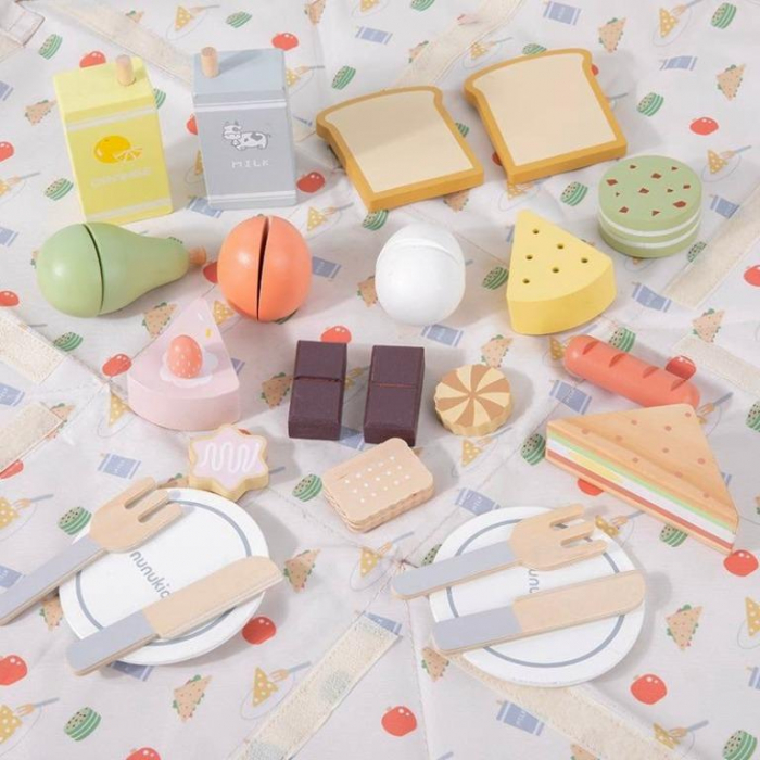 Set de picnic cu accesori din lemn Hai la Picnic! Nunukids [5]