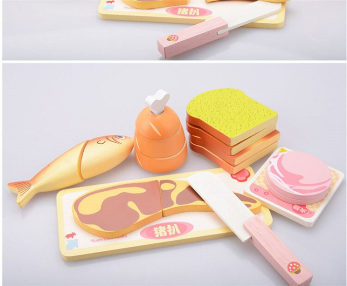 Set din Lemn Alimente de Feliere Cina [7]