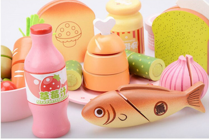 Set din Lemn Alimente de Feliere Cina [2]