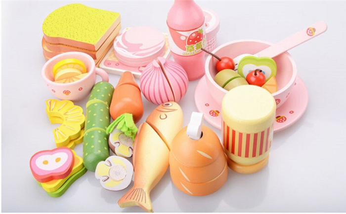 Set din Lemn Alimente de Feliere Cina [6]