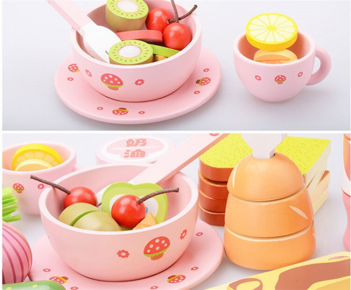 Set din Lemn Alimente de Feliere Cina [8]