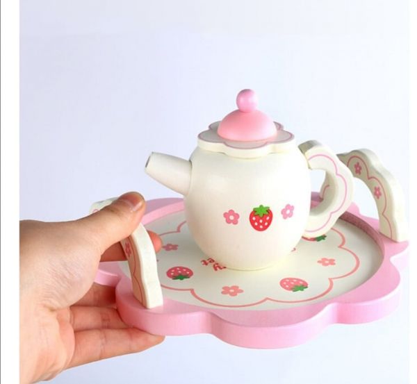 Set din lemn Servit Ceaiul - Set de Ceai copii cu accesorii [2]