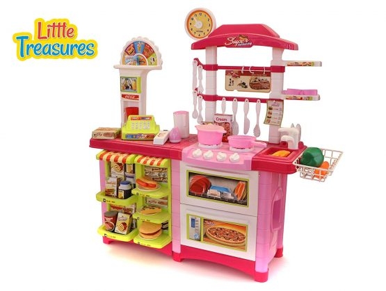 Fast Food Bucatarie de Jucarie - Bucatarie Copii Mare cu Accesorii [3]