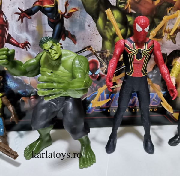 Set figurine tip eroii Avengers Thor Hulk Spiderman Groot Rocket [5]