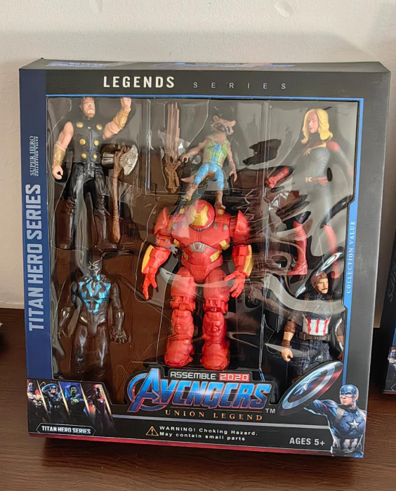 Set Figurine Avengers IronMan Hulk, Capitanul America, Rocket Raccoon, Groot, Capitanul Marvel, Black Panther,SpiderMan, Thanos [2]
