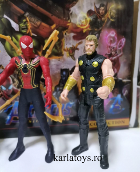 Set figurine tip eroii Avengers Thor Hulk Spiderman Groot Rocket [7]