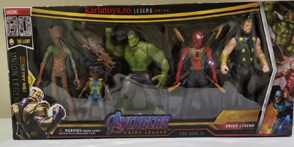 Set figurine tip eroii Avengers Thor Hulk Spiderman Groot Rocket [3]